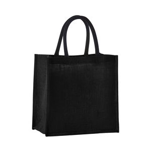 Natural Starched Jute Midi Tote, miniatyr 1